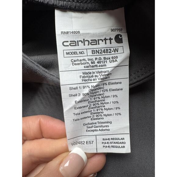 Carhartt Pants Womens Small Gray Fitted BN2482-W Workwear Stretch Nylon Pockets - Picture 5 of 12